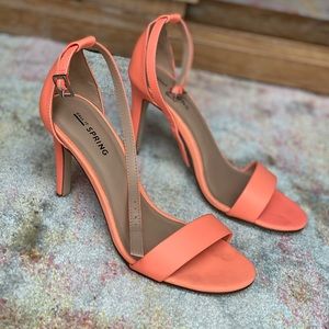 Neon Coral Heels